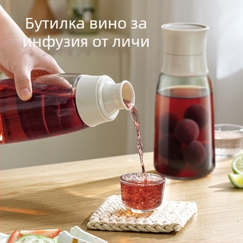 600 ml стъклена бутилка за настойване на вино, хранителен клас запечатана празна бутилка за префасовка на бяло вино