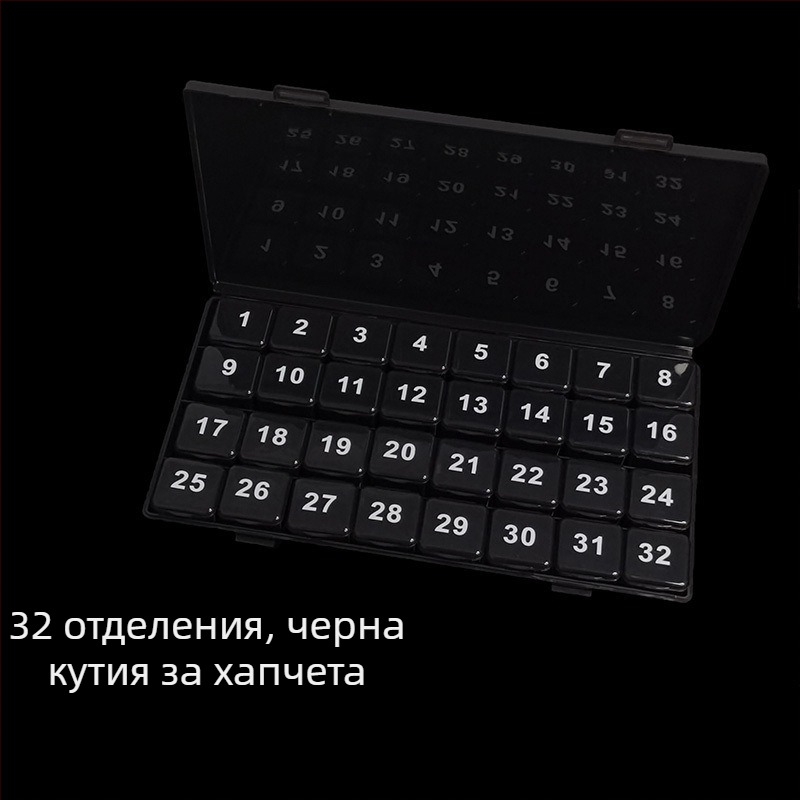Органайзер за хапчета за 31 дни с индивидуално запечатани отделения, разглобяем за възрастни, хранителен клас, голям капацитет