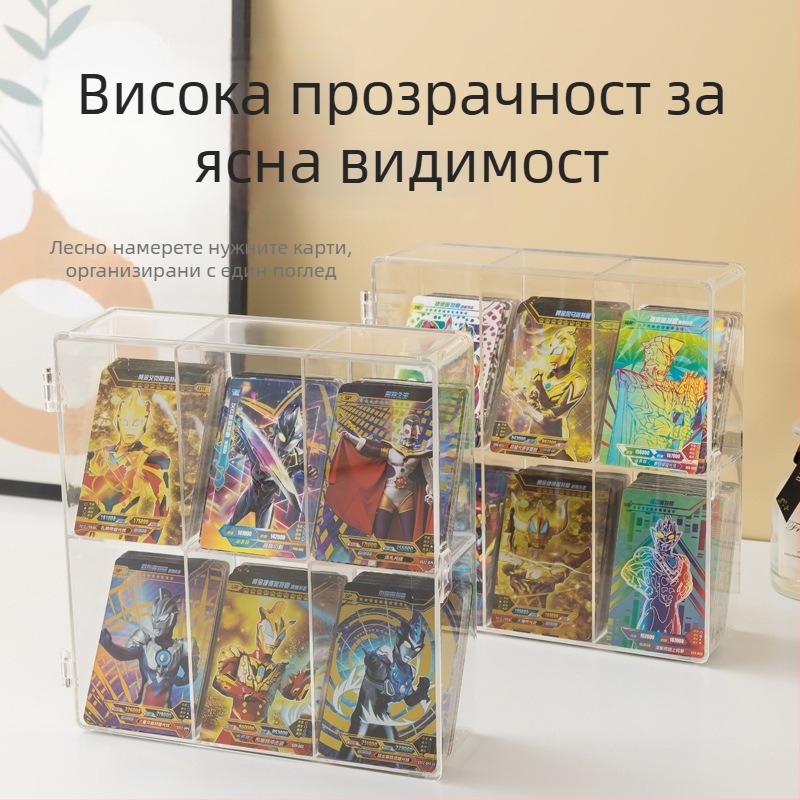 Прозрачен шкаф за показване на кукли с прахозащитно покритие, настолен склад и витрина
