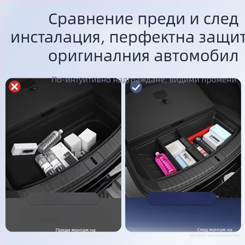 Скрит долен органайзер за багажник, кутия за съхранение за автомобил, съвместим с Xiaomi Yu7