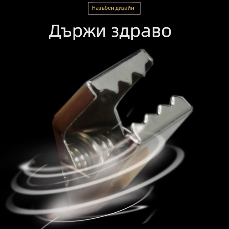 Метален клип за завеси от неръждаема стомана, здрав държач за душ завеси с куки и пръстен за закопчаване