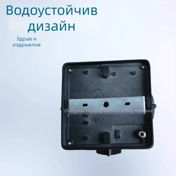 Външна квадратна стенна лампа, алуминиев корпус BD022, IP65, 24V, 4 светодиода, размер 170×170 мм