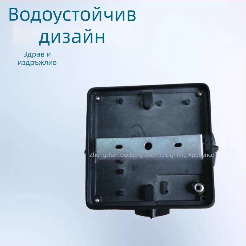 Външна квадратна стенна лампа, алуминиев корпус BD022, IP65, 24V, 4 светодиода, размер 170×170 мм