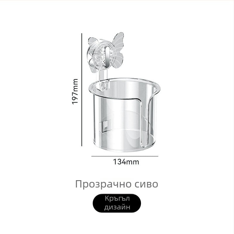 Декоративна квадратна кутия за салфетки за баня, без монтаж, с вакуумна чашка за стена, за съхранение на кърпи за лице.