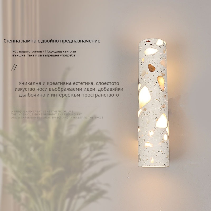 LED навън стенна лампа с нагоре-надолу светене за вилна зона, двор и балкон — външен прожектор, IP65 водоустойчива, 3000K топла бяла