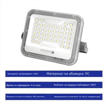 LED соларна стенна лампа за външен монтаж, водоустойчива IP67, интелигентен контрол на светлината с радарен датчик
