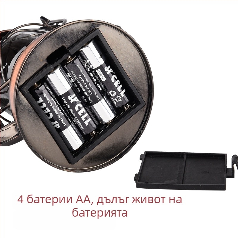 LED имитиращ пламък люлеещ се фенер – декоративна лампа за бар и кафе, европейски дом, чайна в стил керосинова лампа