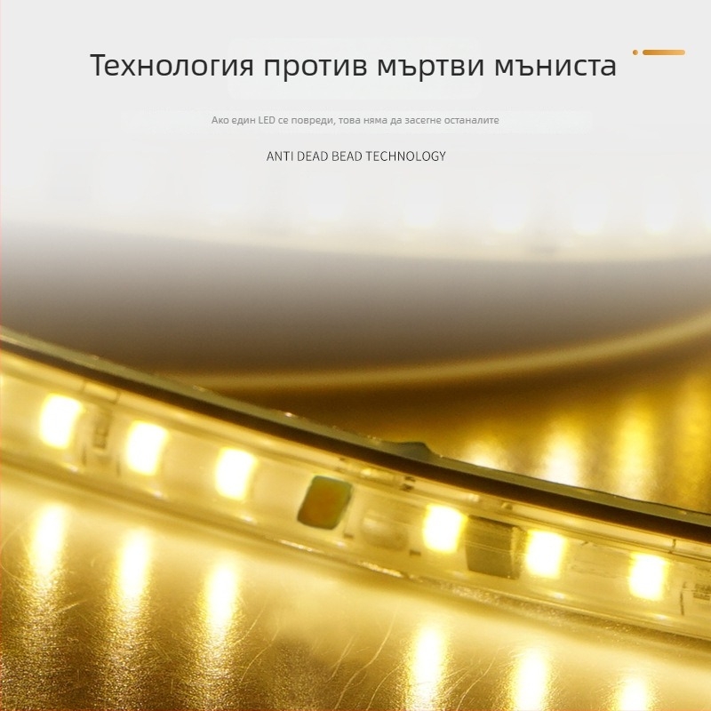 LED лента за шкаф за вино, 220V, самозалепваща, водоустойчива, силиконова обвивка, линейно осветление