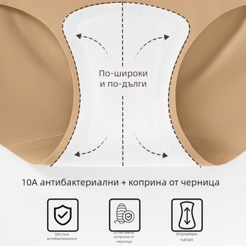 Дамски прашки Ice Silk за лято, дишащи, бързосъхнещи, антибактериални, висока талия, подплата от мулберийска коприна