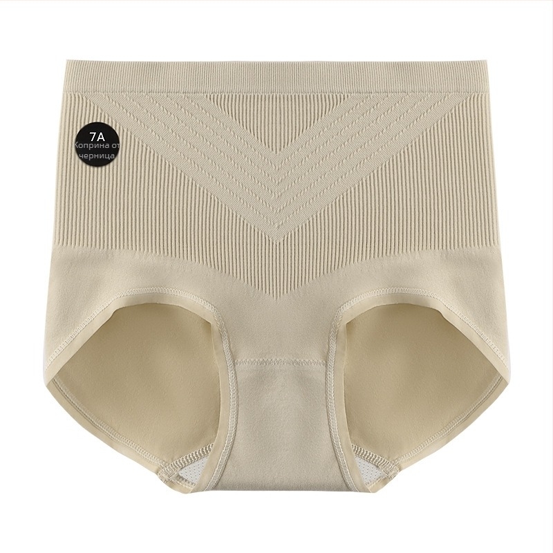 Нов модел: 7A коприна антибактериална shapewear дамски бикини с средно-висока талия, повдига дупето, контрол над корема, безшевни, високоеластични