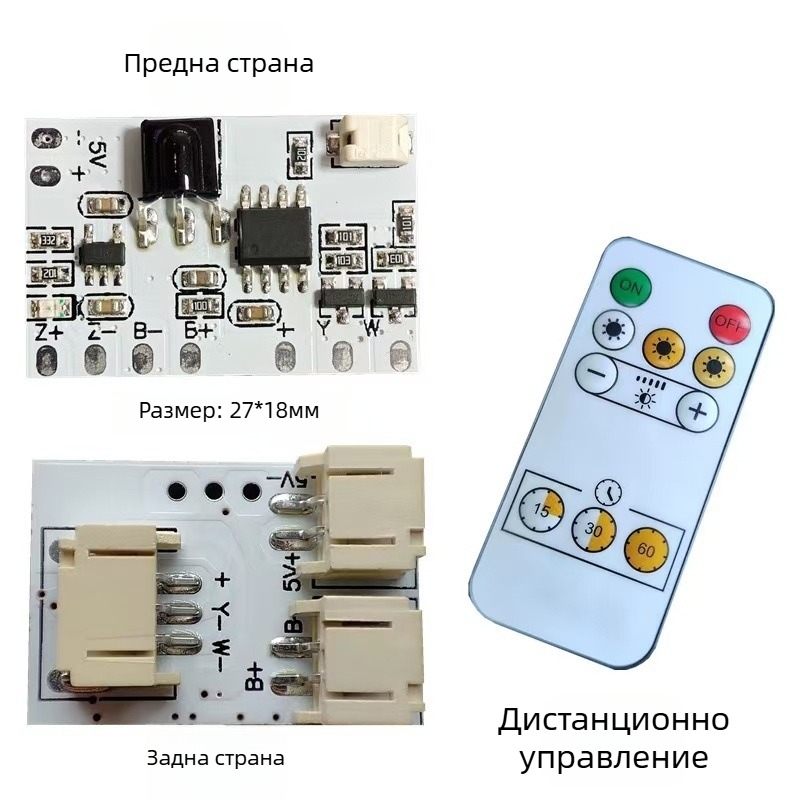 LED лента 2835 с трицветно димерване, управление с докосване и дистанционно, плавно регулиране на яркостта, декоративна рамка за картина