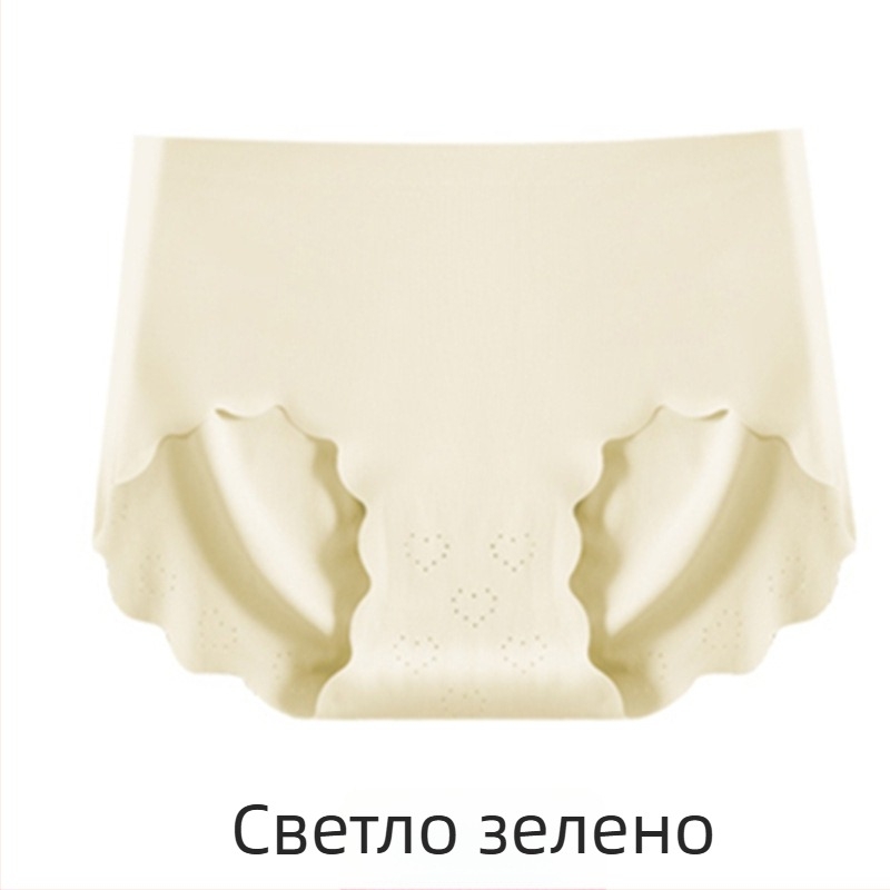 Дамски Ice Silk бикини, средна талия, дишащи, памучна вложка, свободна кройка