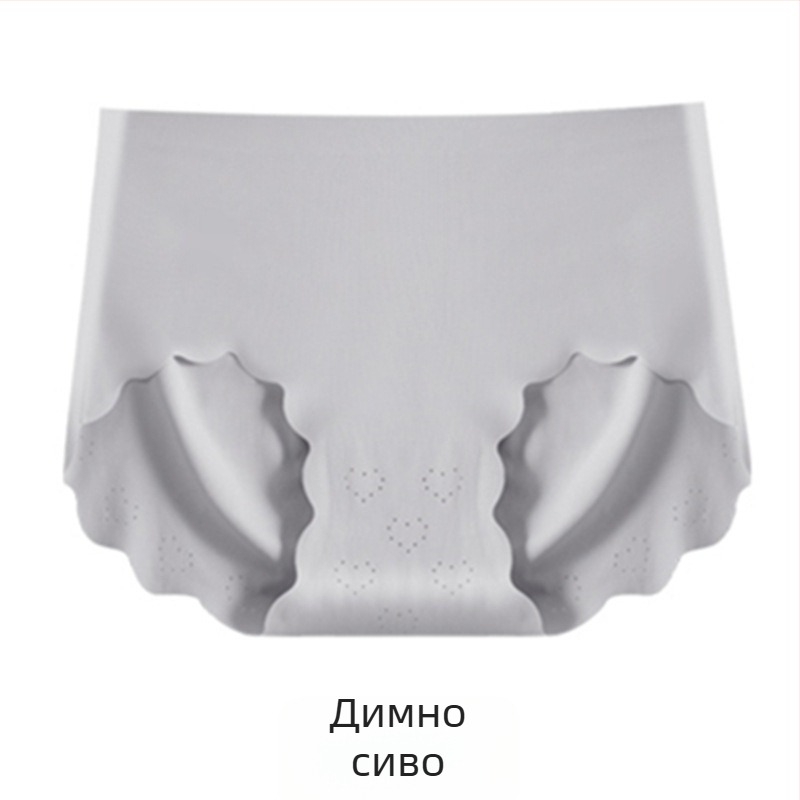 Дамски Ice Silk бикини, средна талия, дишащи, памучна вложка, свободна кройка