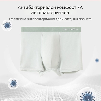 Мъжки боксерки от модал, летни дишащи, антибактериални 7A, U-форма кръст, средна талия, комфорт за кожата