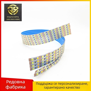Умна LED лента за грим огледало, двуцветна RGB, 120 диода, ширина 5 мм, 2835 SMD, RGB промяна на цветовете, плавно димиране
