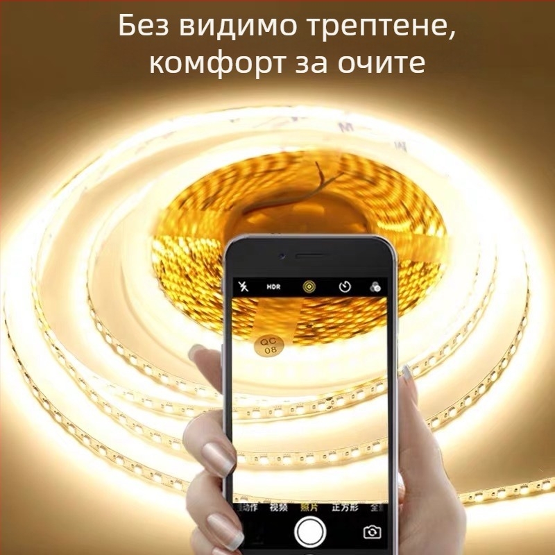LED лента за шкафове със самозалепващо се покритие, режеща се на парчета, ултраярко светодиодно осветление за витрини и шкафове за вино