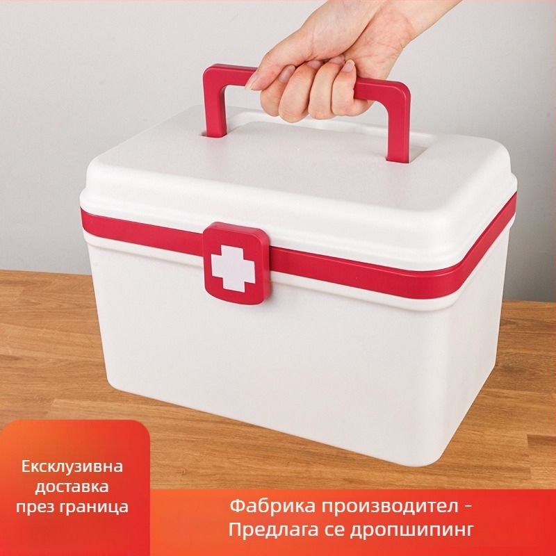 Кутия за лекарства, домашен комплект за първа помощ, голям капацитет, персонализирано лого