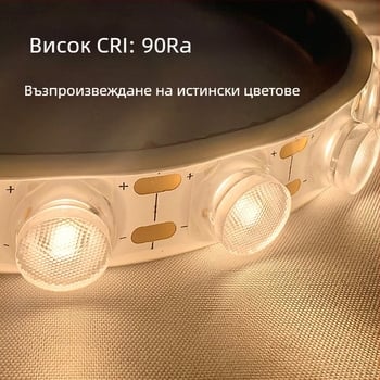LED гъвкава лента за миене на фасада, 24V, 48 светодиода/m, 3030, CRI 90, 18W, 30° лъч, димер, за фасади и озеленяване
