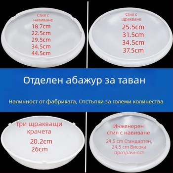 Кръгъл абажур за таван със корпус и катарамa за завиване, антиблясък дизайн – резервен аксесоар за спалня и коридор