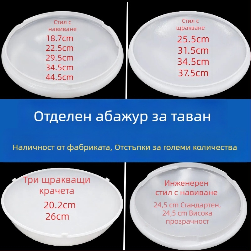 Кръгъл абажур за таван със корпус и катарамa за завиване, антиблясък дизайн – резервен аксесоар за спалня и коридор