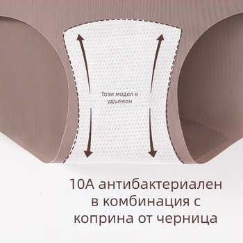 Антибактериални летни дамски бикини от Ice Silk, за йога, без видими линии, с облицовка в чатала от Mulberry коприна
