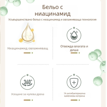 Niacinamide дамски висока талия безшевни бельо за йога и спорт - антибактериално, контрол на корема, повдигане на седалището, триъгълна кройка, голям размер