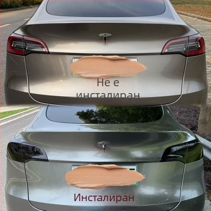 Капак за задни светлини за Tesla Model 3/Y с LED модификация, тъмна защитна обвивка