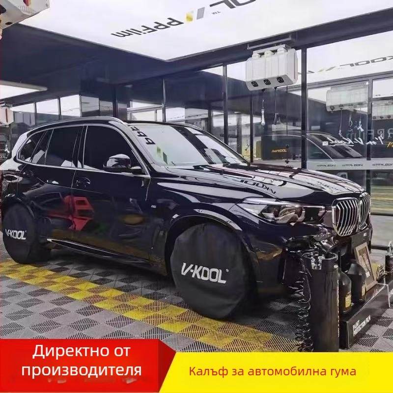 Калъф за гума за автомобил/RV, водоустойчив и прахозащитен, универсален с светлоотразителна лента, калъф за резервна гума
