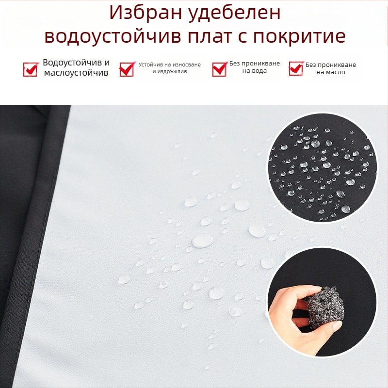 Без ръкави престилка в еднотонен цвят, водоустойчива и маслоустойчива за домашна кухня и кетъринг, унисекс, с персонализирано лого