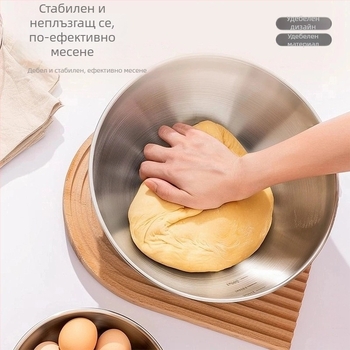 304 неръждаема стомана, дълбока купа за месене и разбиване на яйца, кухненска купа с измервателна скала, голям капацитет