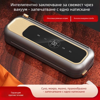 Вакуумна запечатваща машина за дома, влажно и сухо двоен режим, запазване на свежестта