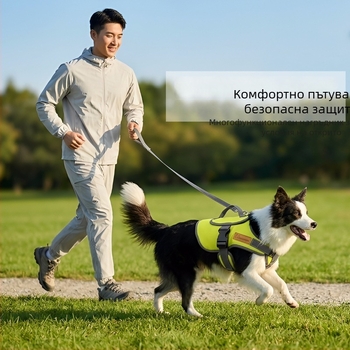 Кучешка гръдна презрамка с контрастен дизайн