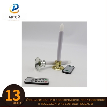 LED дълга чайна свещ, ABS материал, цилиндрична