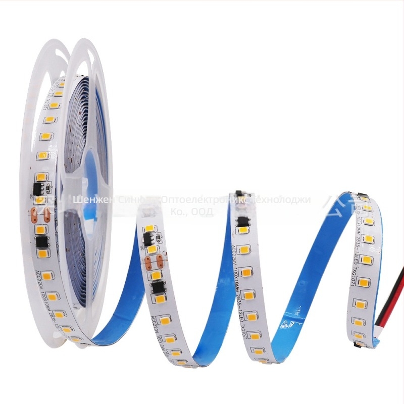 LED лента 220V, 2835 SMD, гола платка, без драйвер, самозалепваща осветителна лента