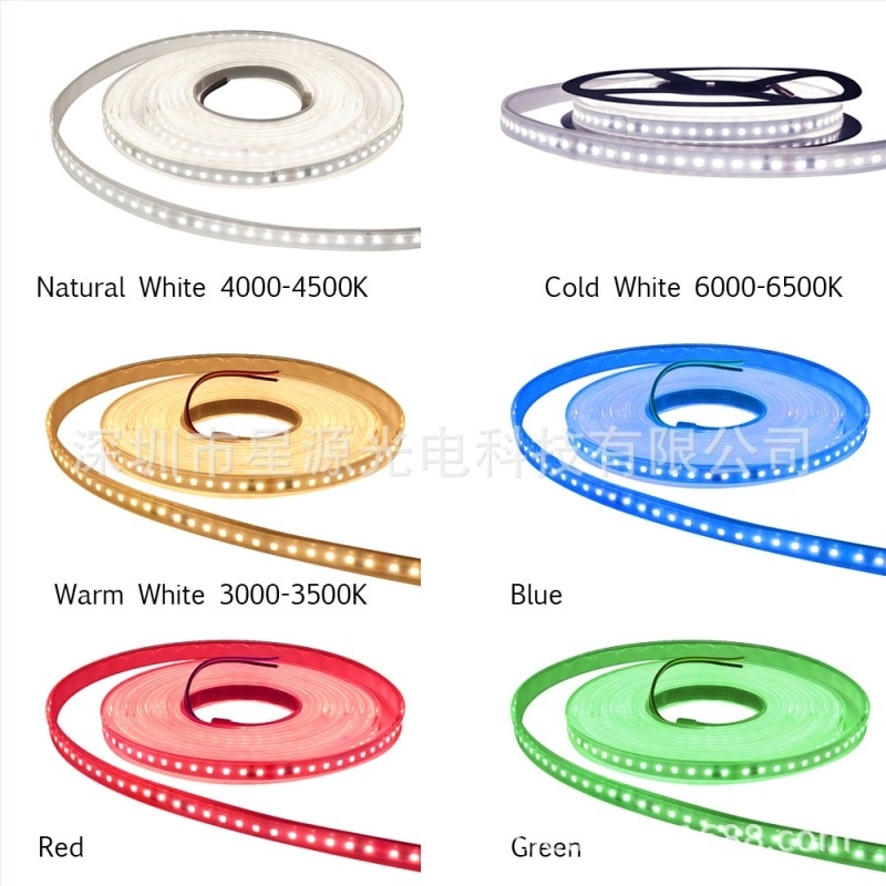 LED лента 220V, 2835 SMD, гола платка, без драйвер, самозалепваща осветителна лента