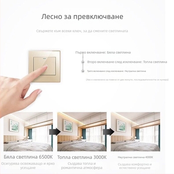 T5 интегрирана LED тръба за дома, скрит таванен LED лента с трицветно превключване на светлината – пълен комплект осветление