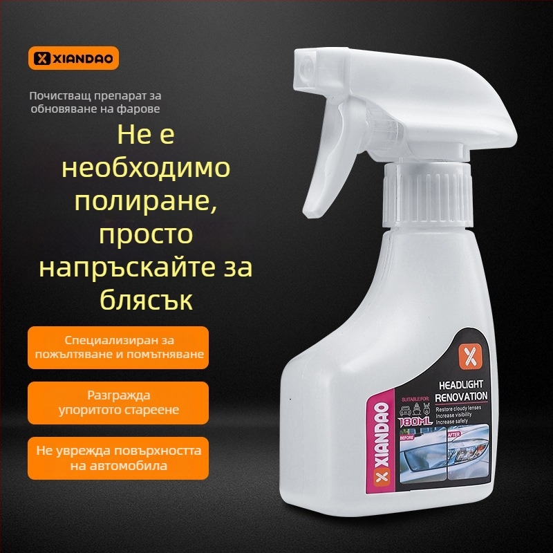 Флуид за обновяване на фарове за автомобили – почистване на пожълтяването на лещите, без полиране