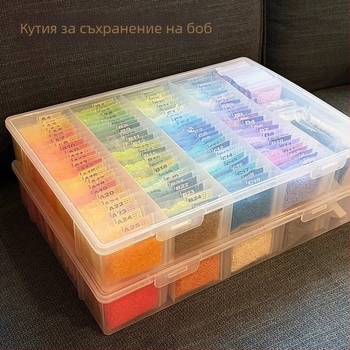 Прозрачни удебелени самозалепващи чанти за съхранение на мъниста за изкуство, разделени чанти в размери 20, 16 и 30