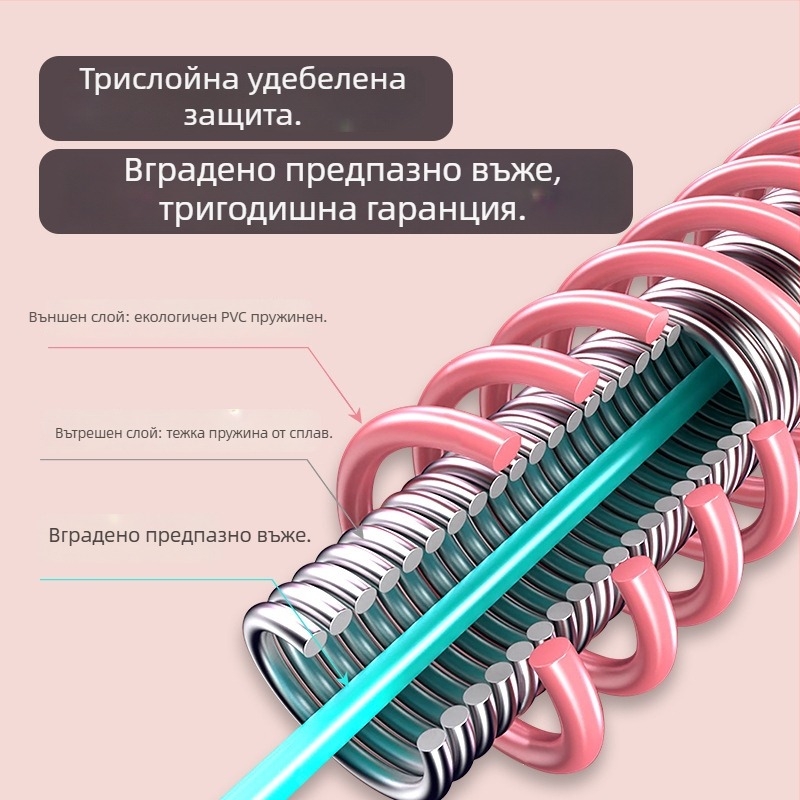 Нов мек хула-колело за тяло с утежнена пружина за стягане на корема и отслабване на цялото тяло, без увреждане на кръста