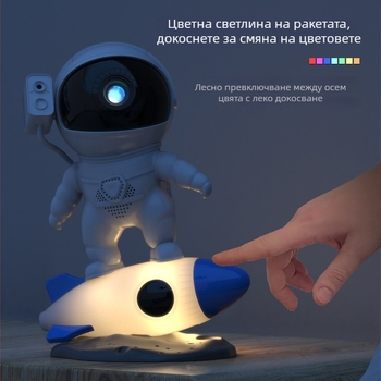 Астронавтски проектор за звездно небе — вътрешен таван, детска нощна лампа