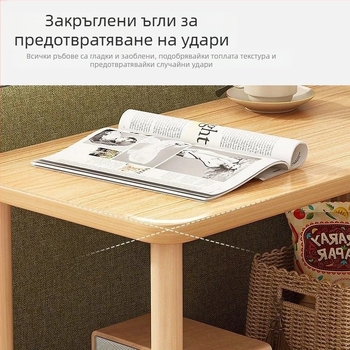 Скандинавски стил: нощно шкафче със стъклен плот и шкаф за съхранение