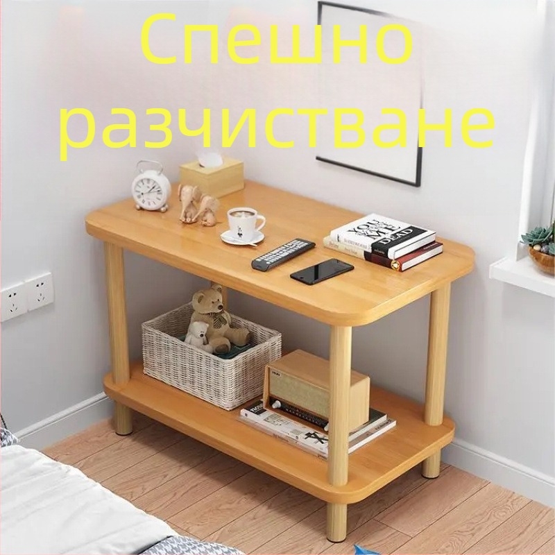Скандинавски стил: нощно шкафче със стъклен плот и шкаф за съхранение