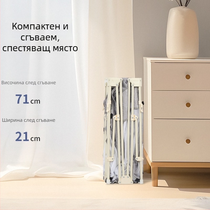 Разгъваща се детска оградка за игра с подложка за лазене в дневната