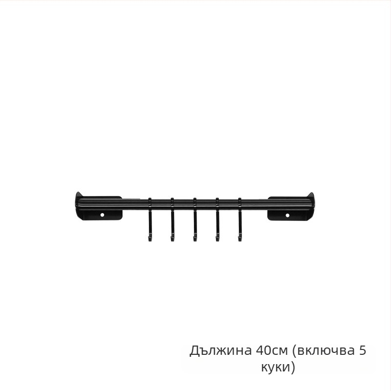 Неръждаема стоманена поставка за съдове, черен, стенен кухненски рафт за съхранение, без пробиване