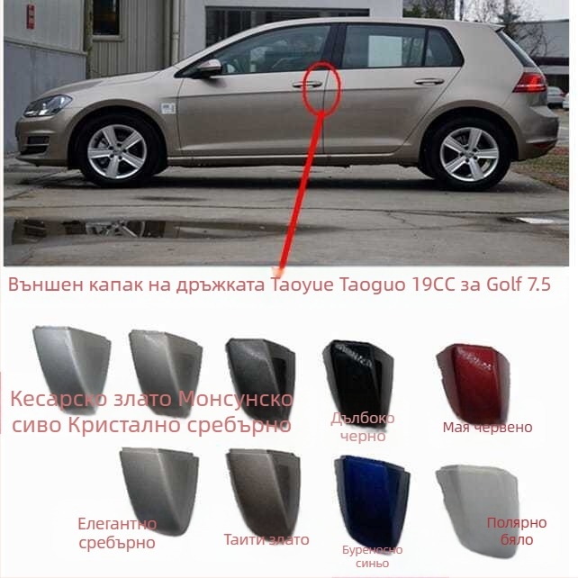 Външен капак за дръжка на врата и капачка за ключ за Golf 7/7.5, Tayron, Taigo, T-Roc GTI