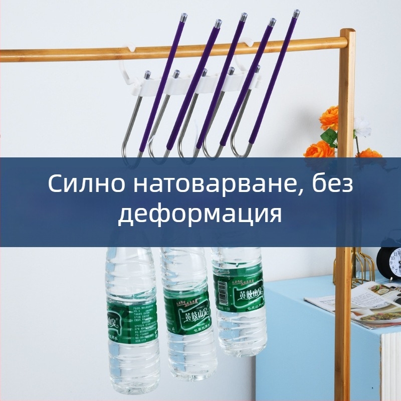 Неръждаема стомана сгъваема щипка за панталони, многослоен телескопичен мултифункционален органайзер за съхранение, закачалка за панталони без следи