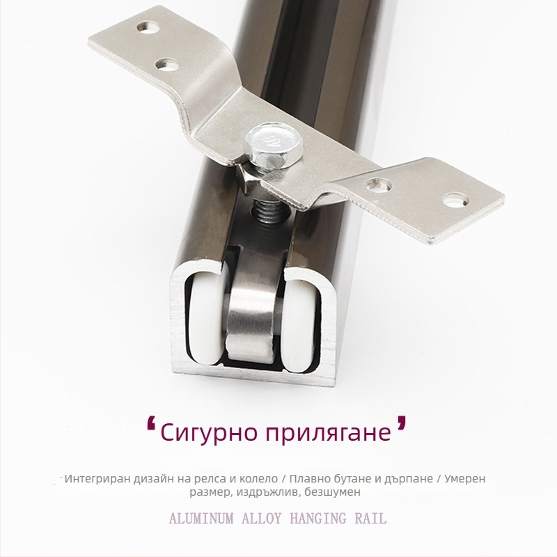 Хардуер за сгъващи врати: дървена врата, сгъваема ролка, безшумен плъзгащ комплект с кръстосан скрит вал