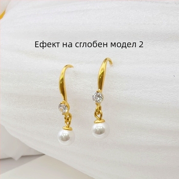 Титаниева стомана DIY аксесоари за перлени обици със открита щипка за ухо, неръждаема стомана, текстуриран финиш