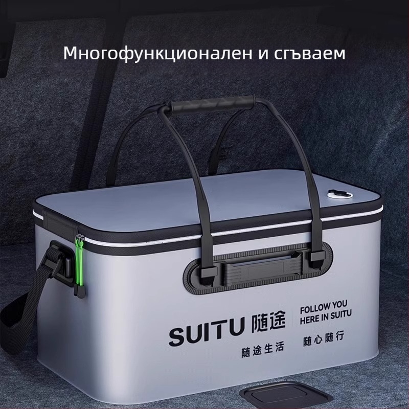 Пълен комплект за миене на автомобил у дома – сгъваема кофа за миене, спрей за пяна, моп и комплект за почистване с кутия за съхранение