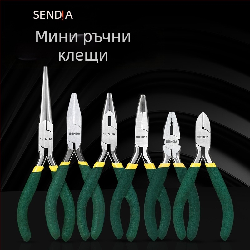 Shengda клещи: иглени клещи, многофункционални електротехнически клещи за сваляне на изолацията на проводници, клещи за рязане на тел, диагонални клещи, DIY бижутерски клещи, клещи с дълги носове
